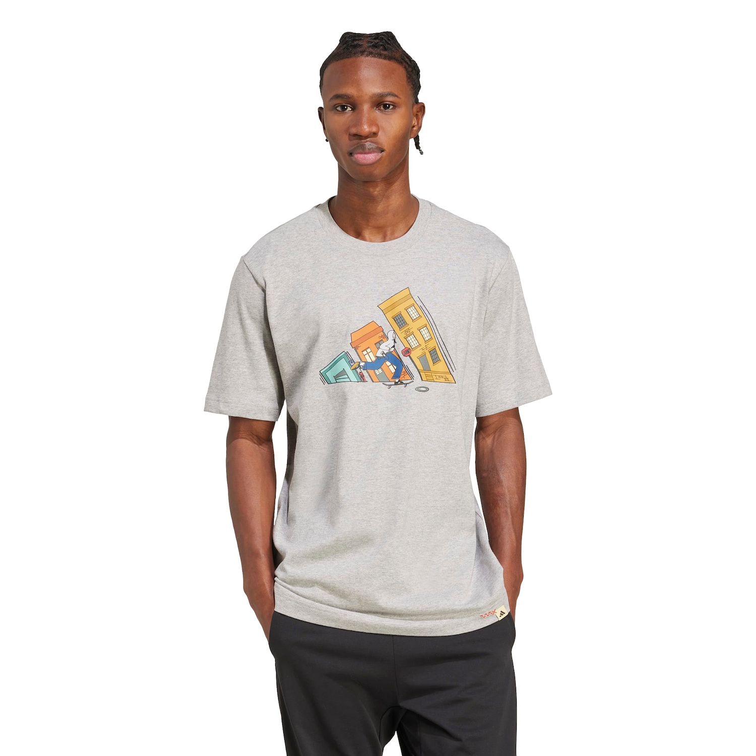 Camiseta adidas Doodle Hunt Skate Masculina - Foto 1
