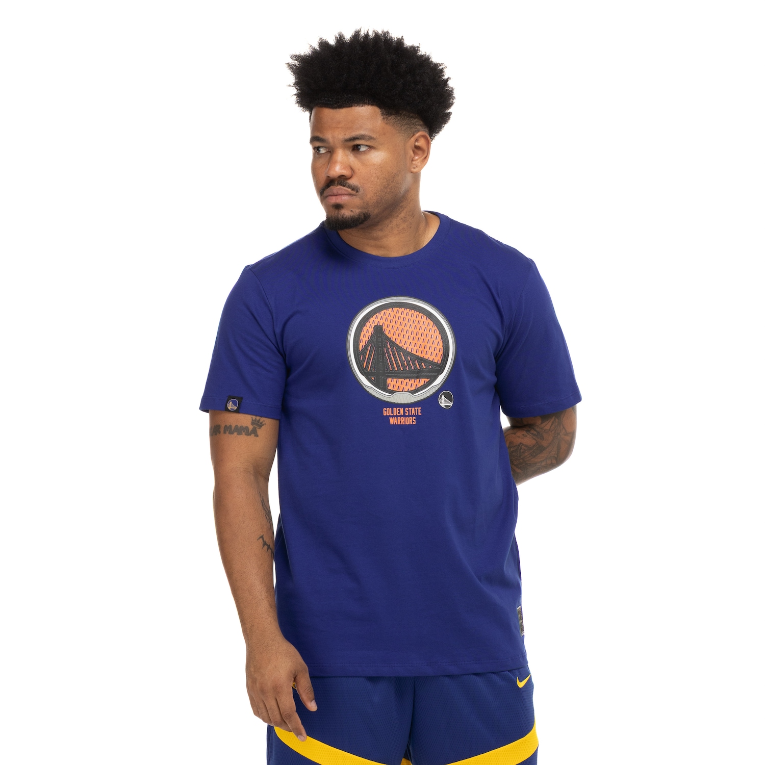 Camiseta do Golden State Warriors NBA Sneaker N0506 Masculina - Foto 2