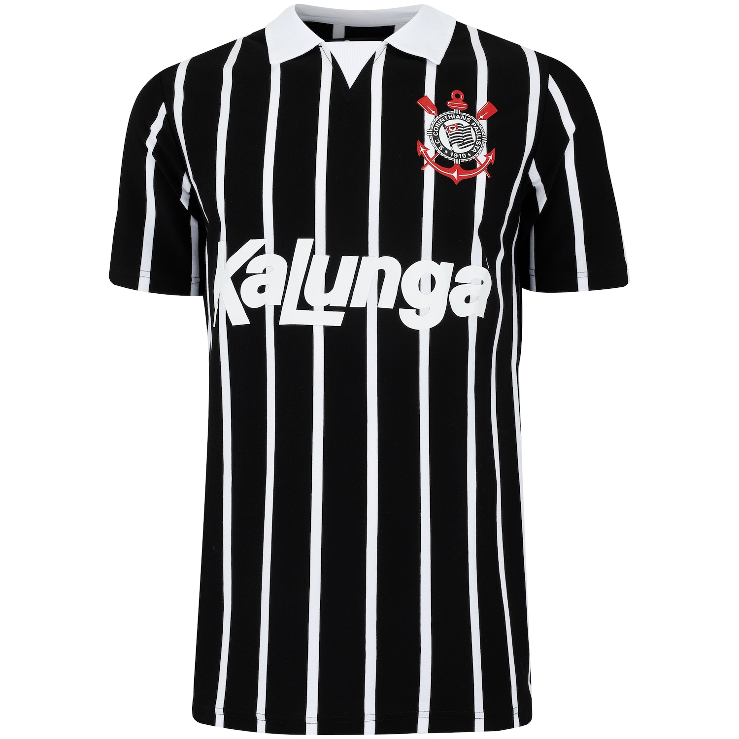 Camisa Polo do Corinthians Retrô Kalunga Masculina - Foto 1