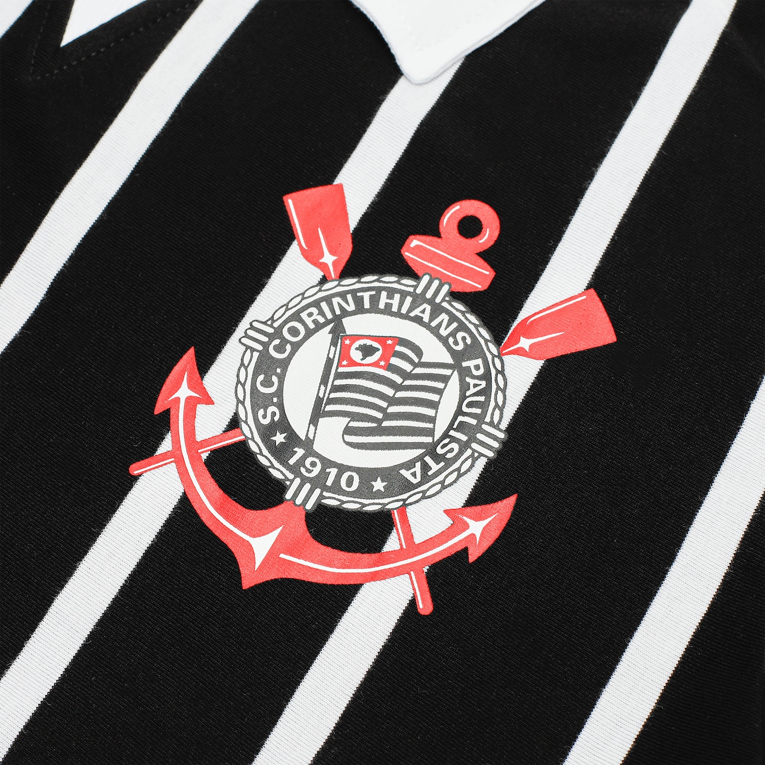 Camisa Polo do Corinthians Retrô Kalunga Masculina - Foto 3