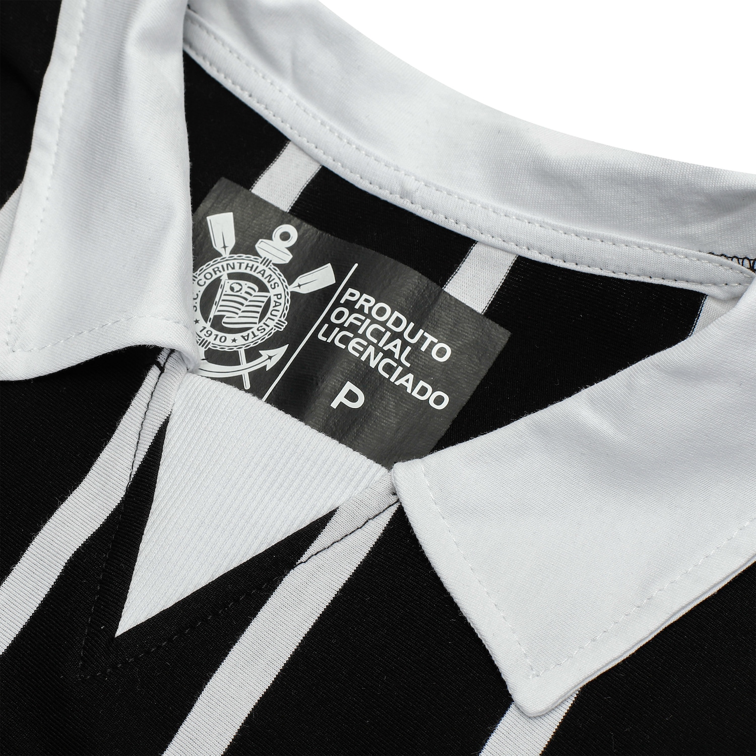 Camisa Polo do Corinthians Retrô Kalunga Masculina - Foto 4