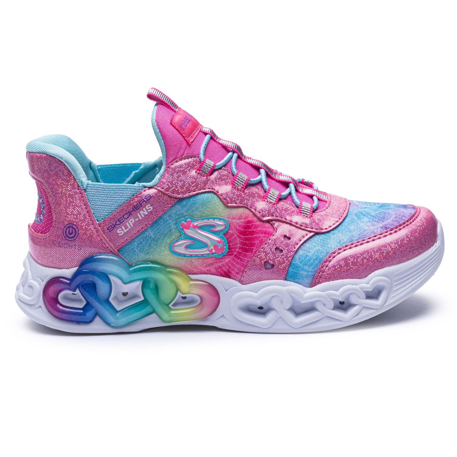 Tênis Infantil Skechers Infinite Heart Lights Etern - Foto 1