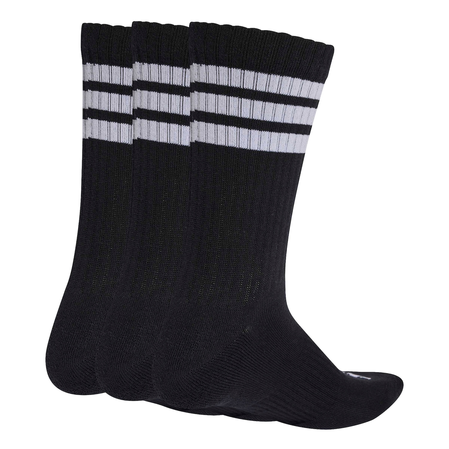 Kit Meias adidas Sportswear Três Listras Essentials Crew com 3 Pares - Foto 2