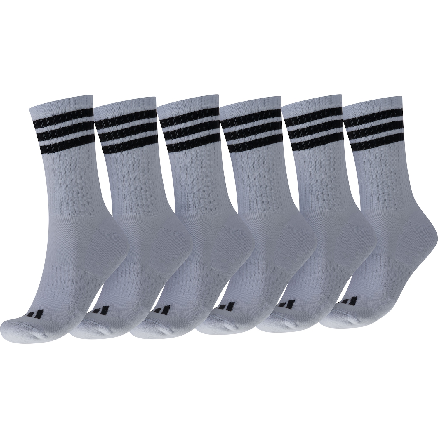 Kit Meias adidas Sportswear Três Listras Essentials Crew com 3 Pares - Foto 2
