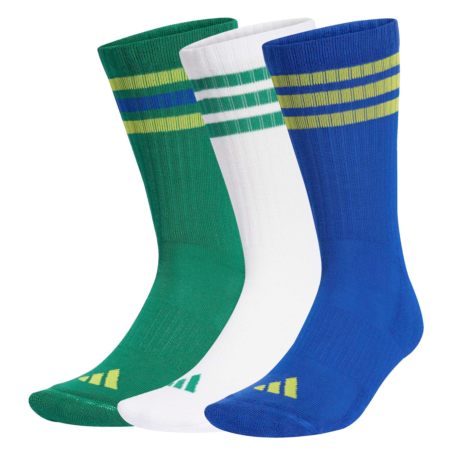 Kit Meias adidas Sportswear Três Listras Essentials Crew com 3 Pares - Foto 1