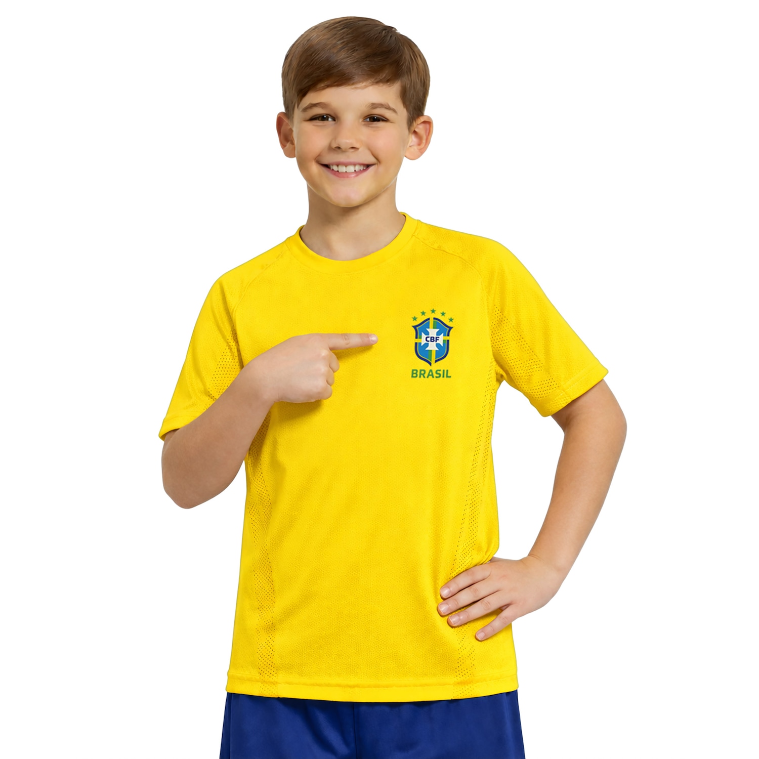 Camiseta da Seleção do Brasil CBF 26/27 Penta Seamless Infantil - Foto 1