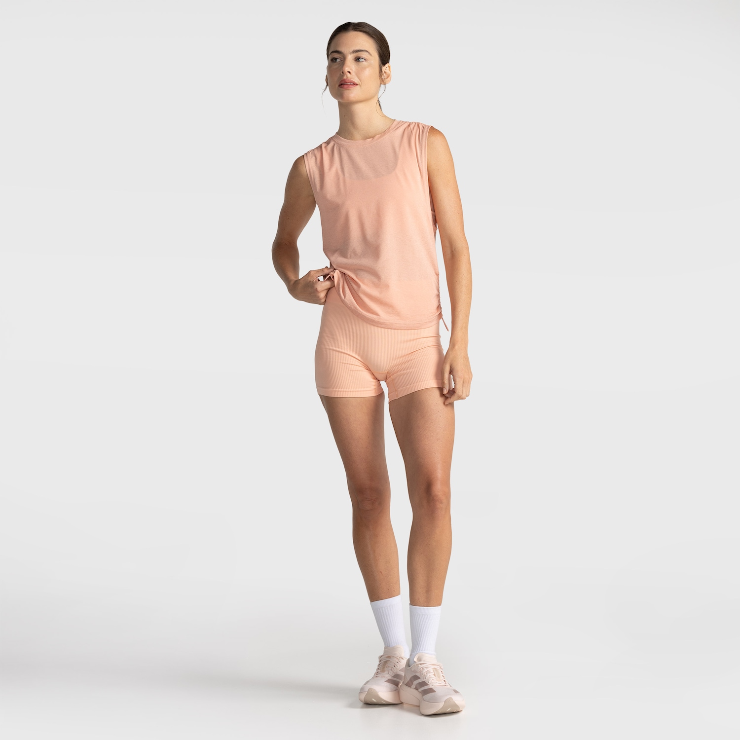 Camiseta Regata Oxer Detalhe Franzido Feminino - Foto 3