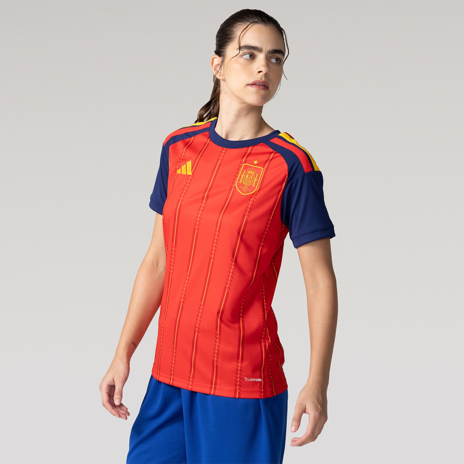 Camisa Seleção da Espanha I 26/27 Torcedora adidas Feminina - Foto 1