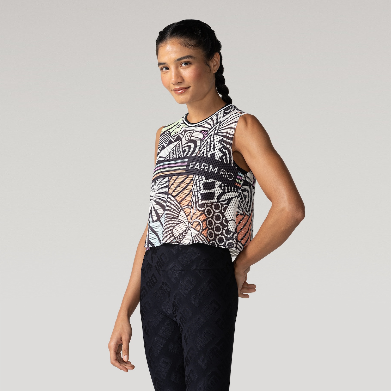 Camiseta Regata Farm Cropped Beleza Grafica Feminina - Foto 1
