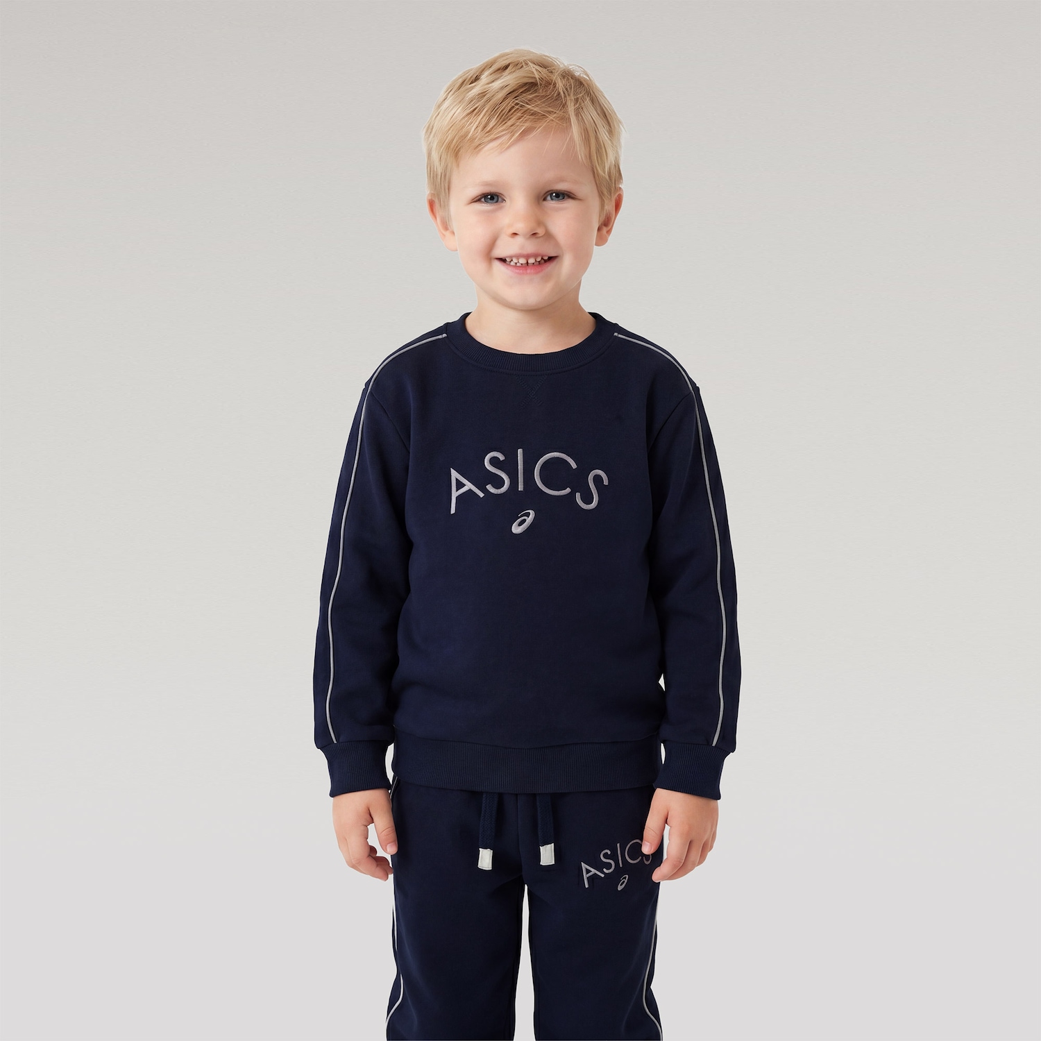 Blusão de Moletom sem Capuz Asics Retro Infantil - Foto 1