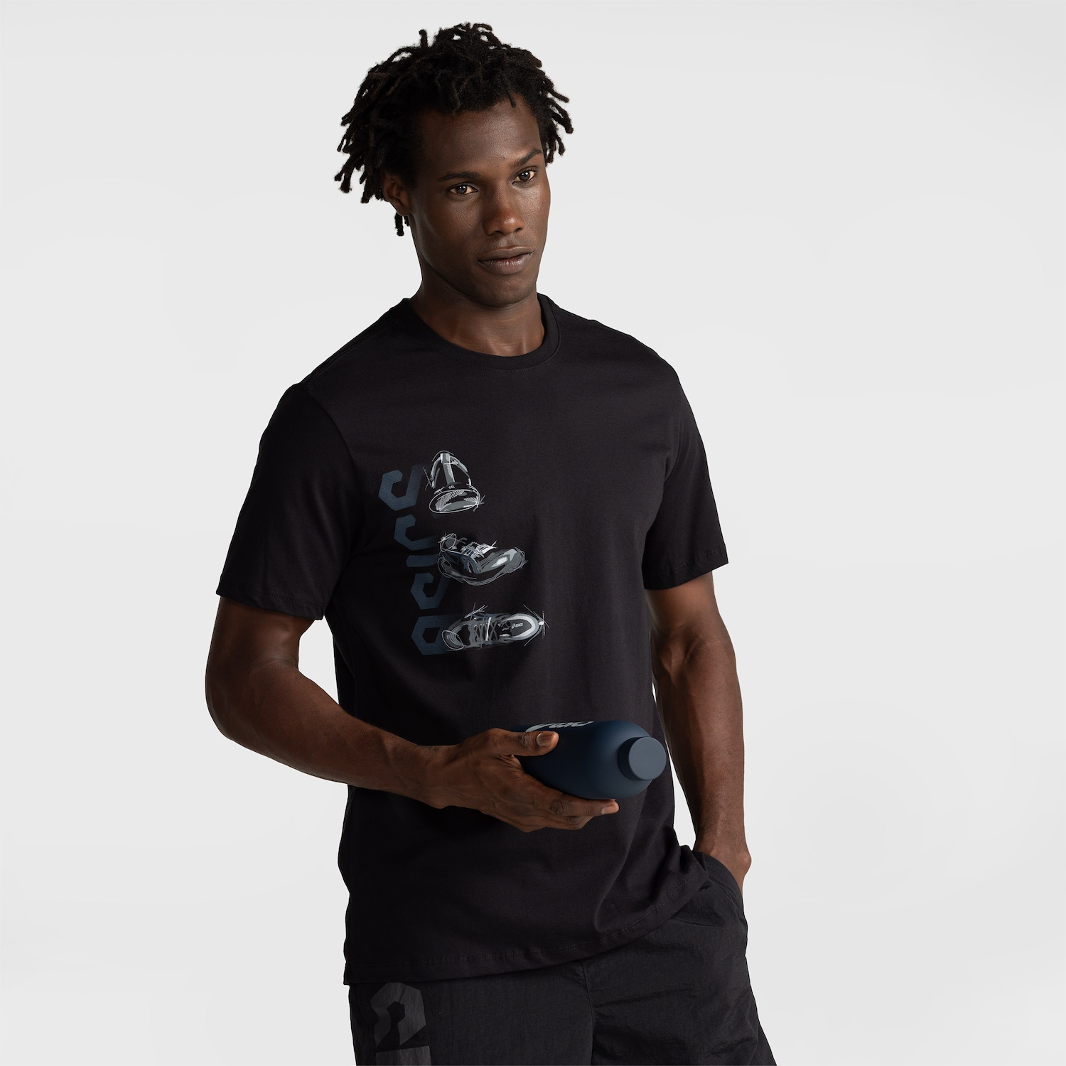 Camiseta Masculina Malha Estampada ASICS - Foto 1