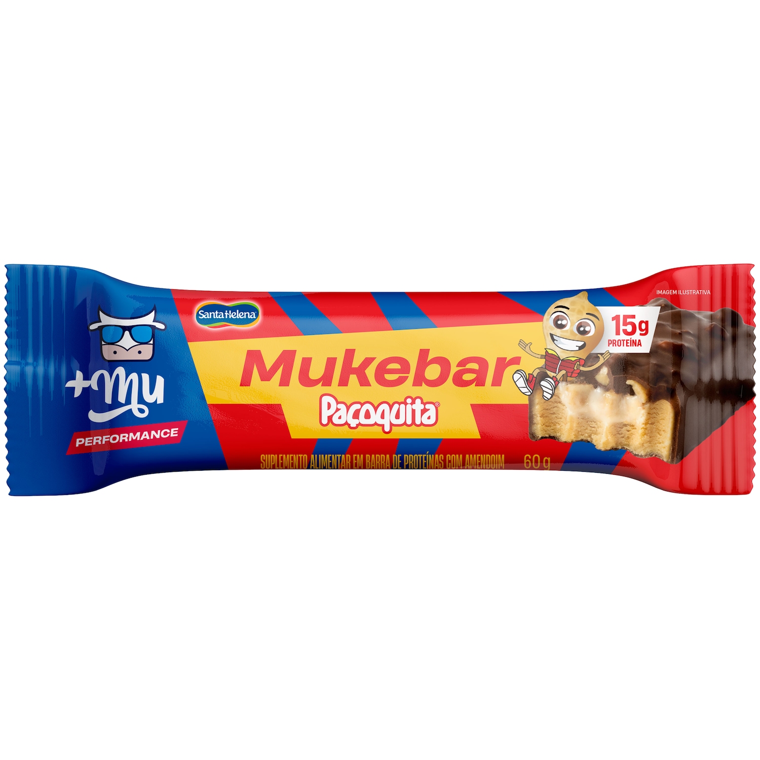 Barra de Proteína +MU Muke Paçoquita - 32g - Foto 1