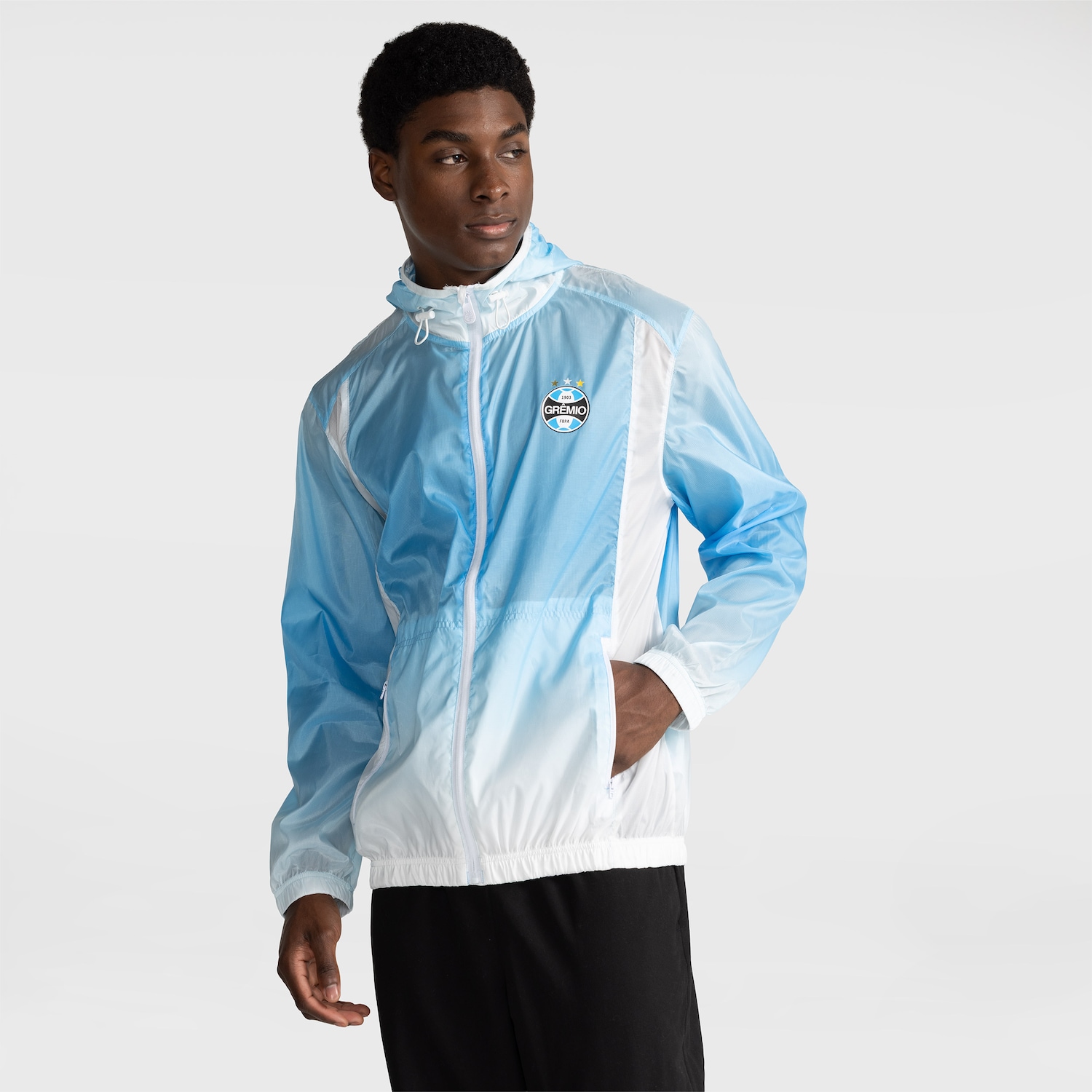 Jaqueta Corta Vento do Grêmio Betel Packable Imortal Masculina - Foto 1