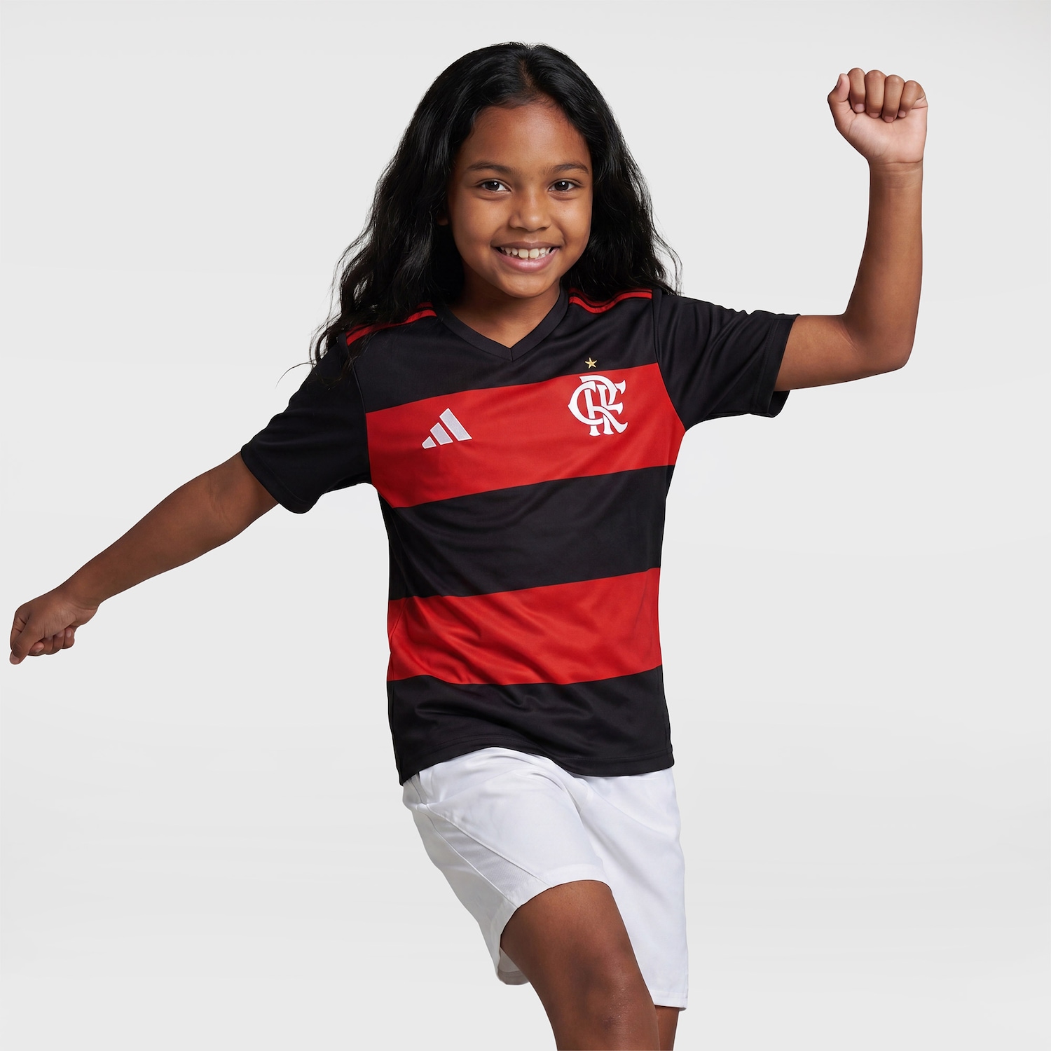 Camisa do Flamengo Fanshirt 26/27 adidas Infantil - Foto 4