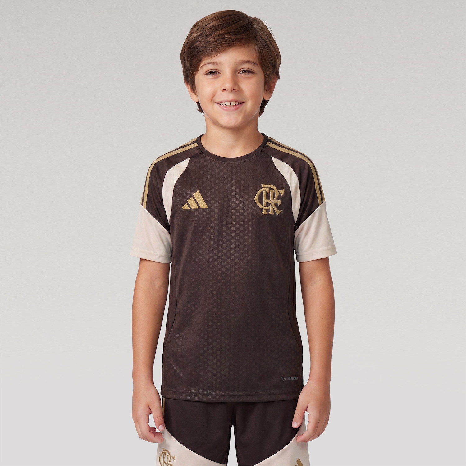 Camisa do Flamengo Treino Atleta 26/27 adidas Infantil - Foto 1