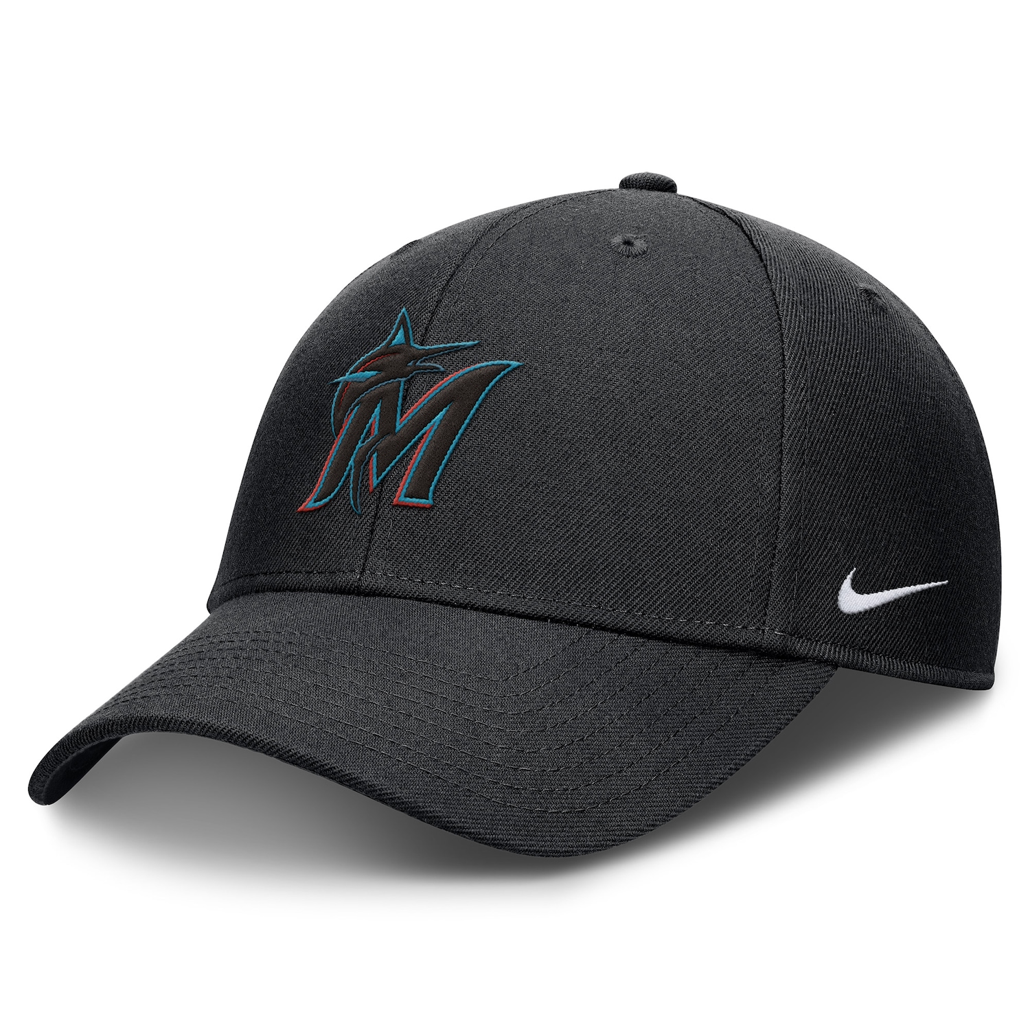 Boné Unissex MLB Miami Marlins Nike Dri- FIT Club Aba Curva - Foto 1