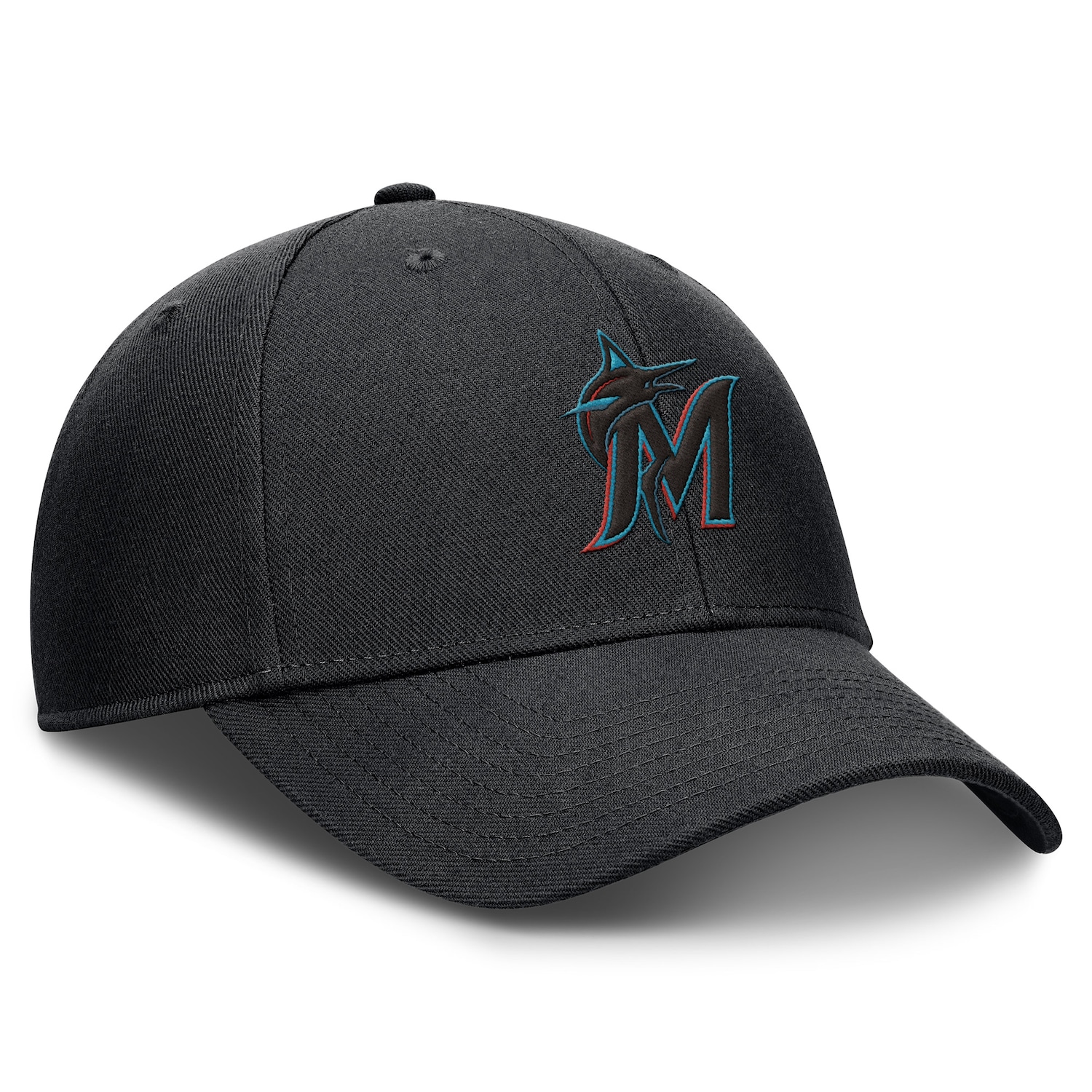 Boné Unissex MLB Miami Marlins Nike Dri- FIT Club Aba Curva - Foto 3