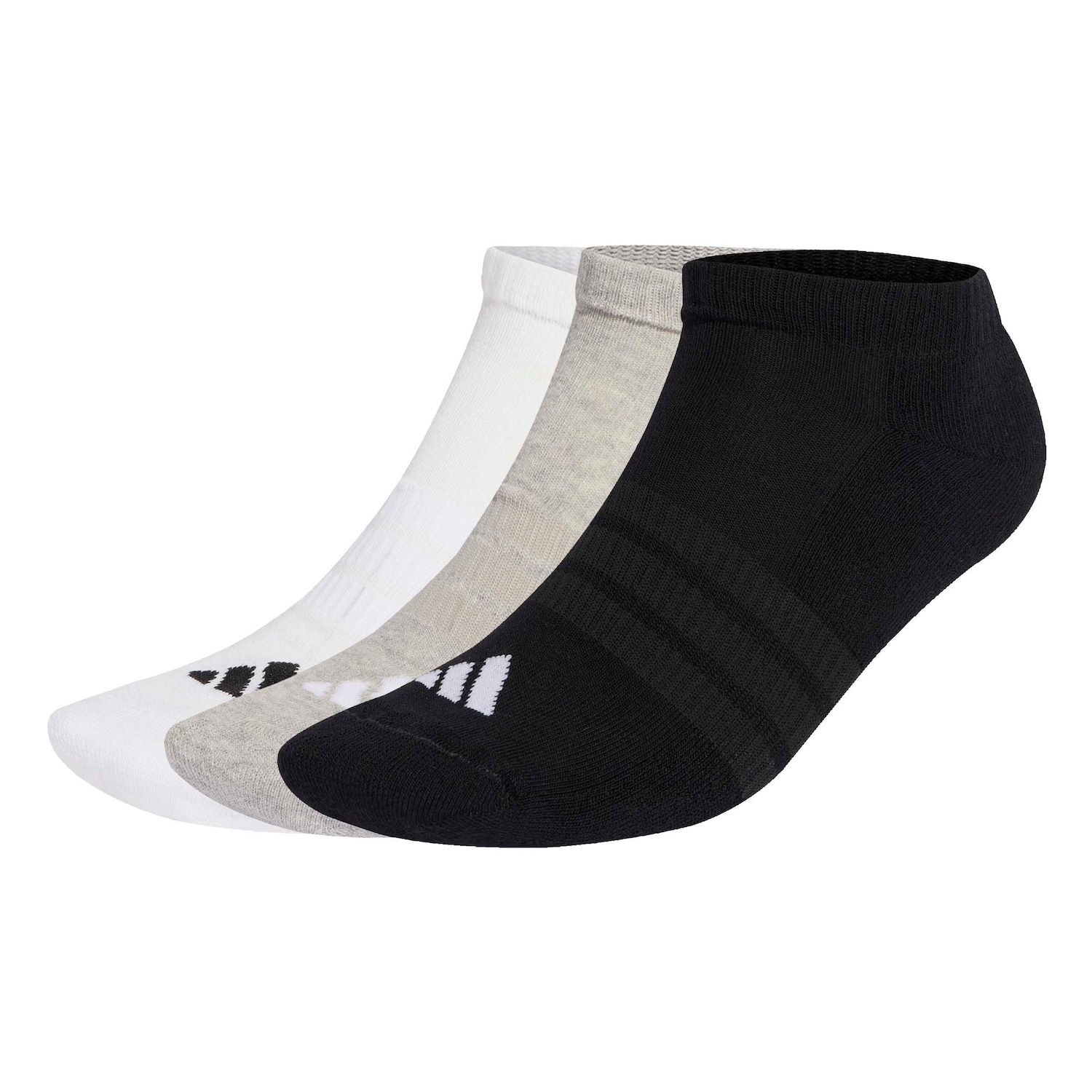 Kit de Meias adidas de Cano Baixo Essentials com Amortecimento - 3 Pares - Foto 1