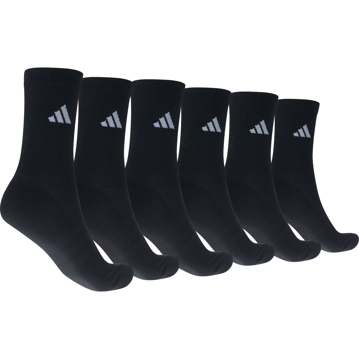 Kit de Meia adidas Sportswear Três Listras Essentials Crew com 3 Pares - Foto 1