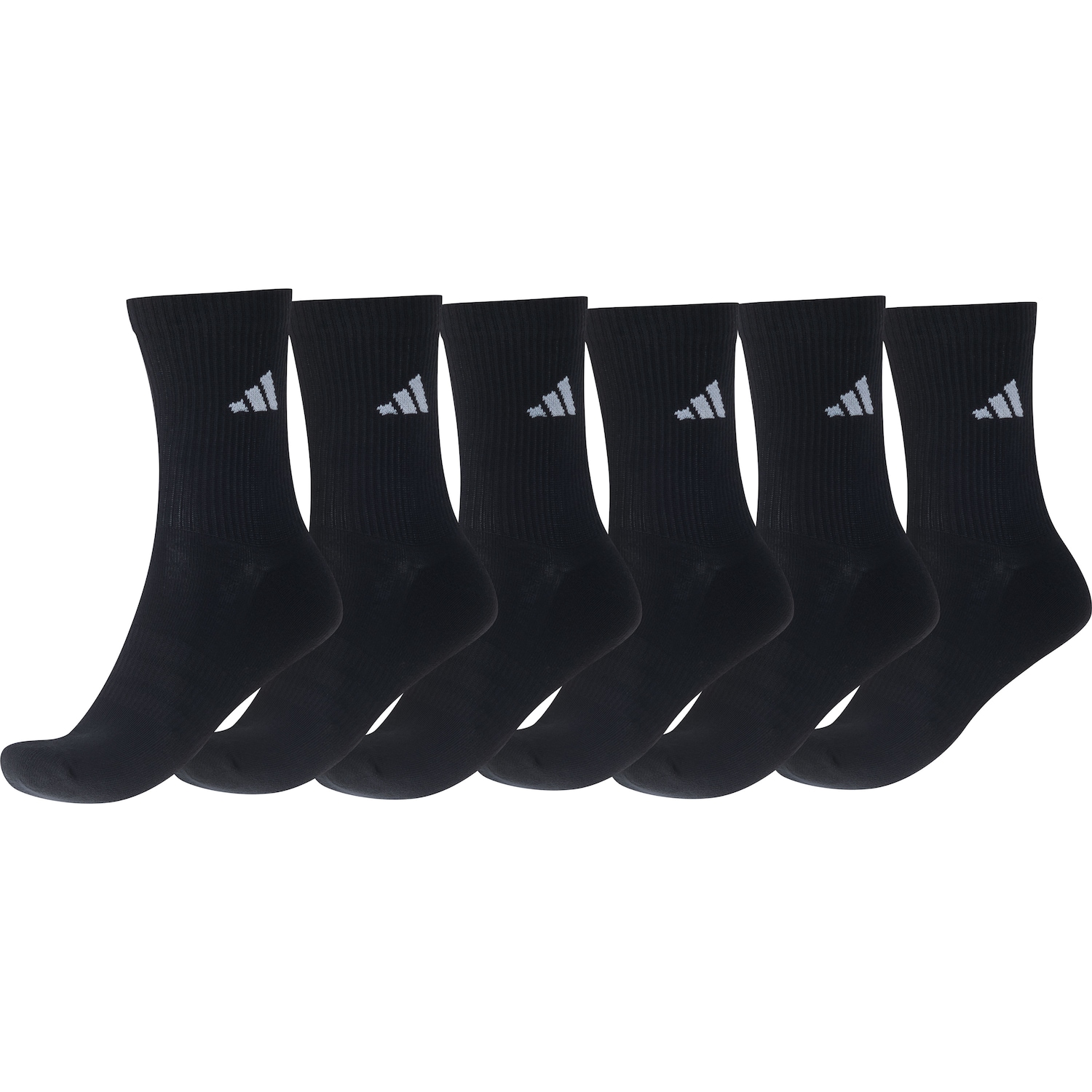 Kit de Meia adidas Sportswear Três Listras Essentials Crew com 3 Pares - Foto 2