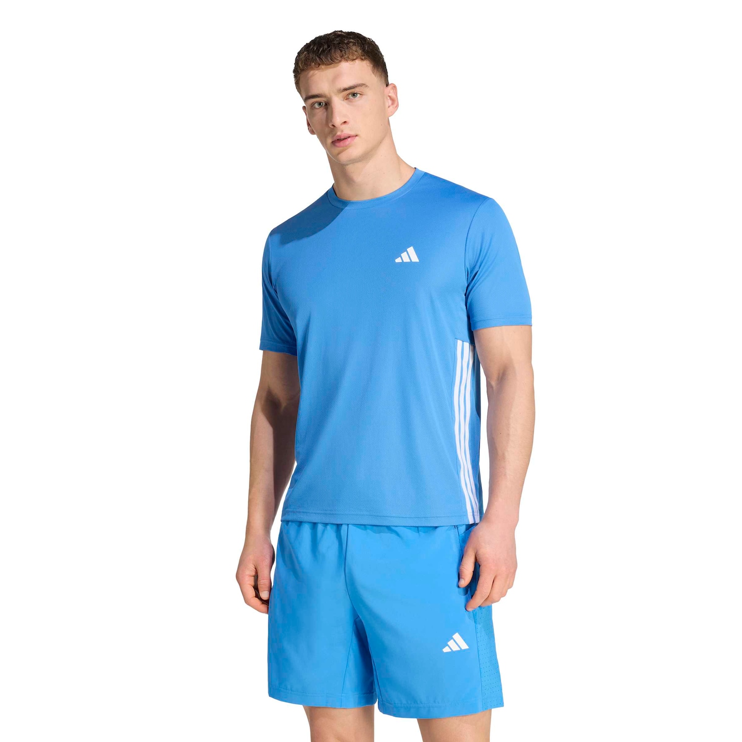 Camiseta adidas Workout Essentials Base 3S - Masculina - Foto 1