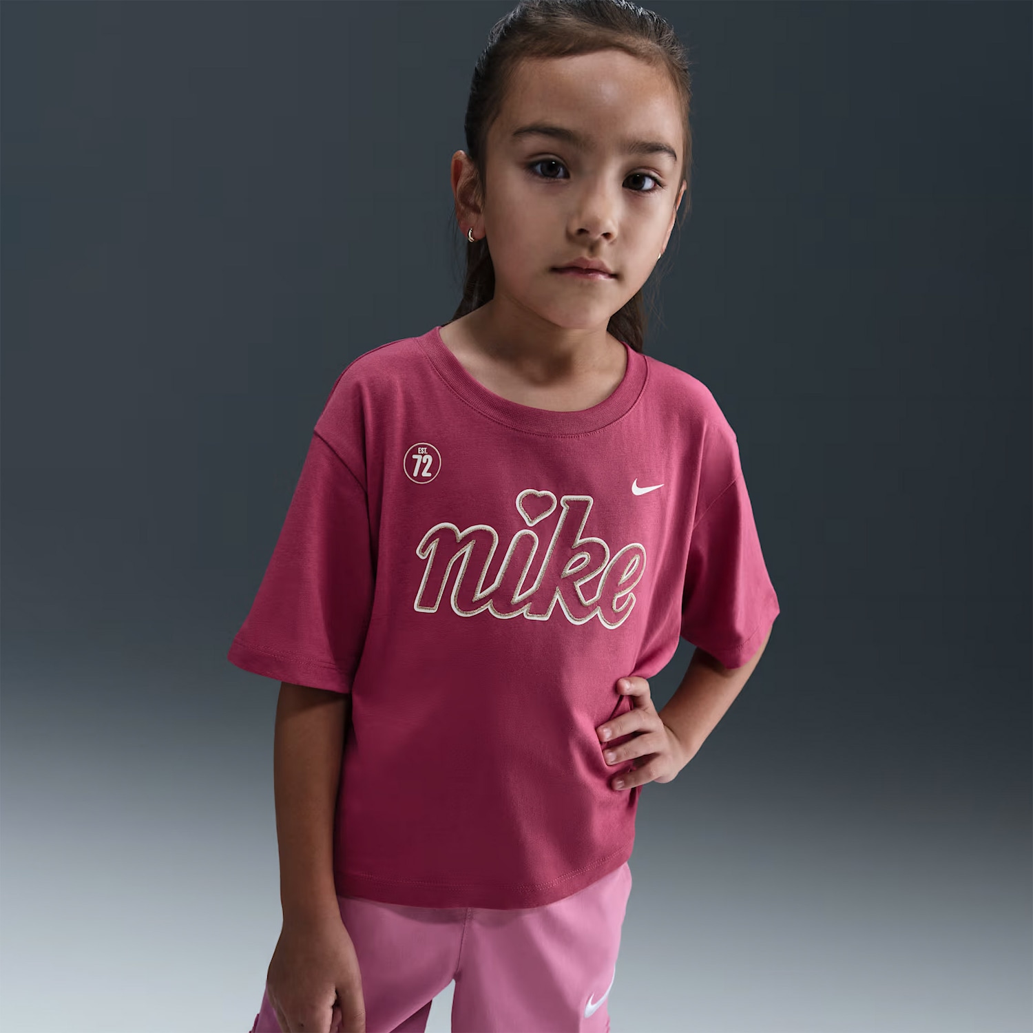 Camiseta Nike Ids Girls Cozy Infantil - Foto 1