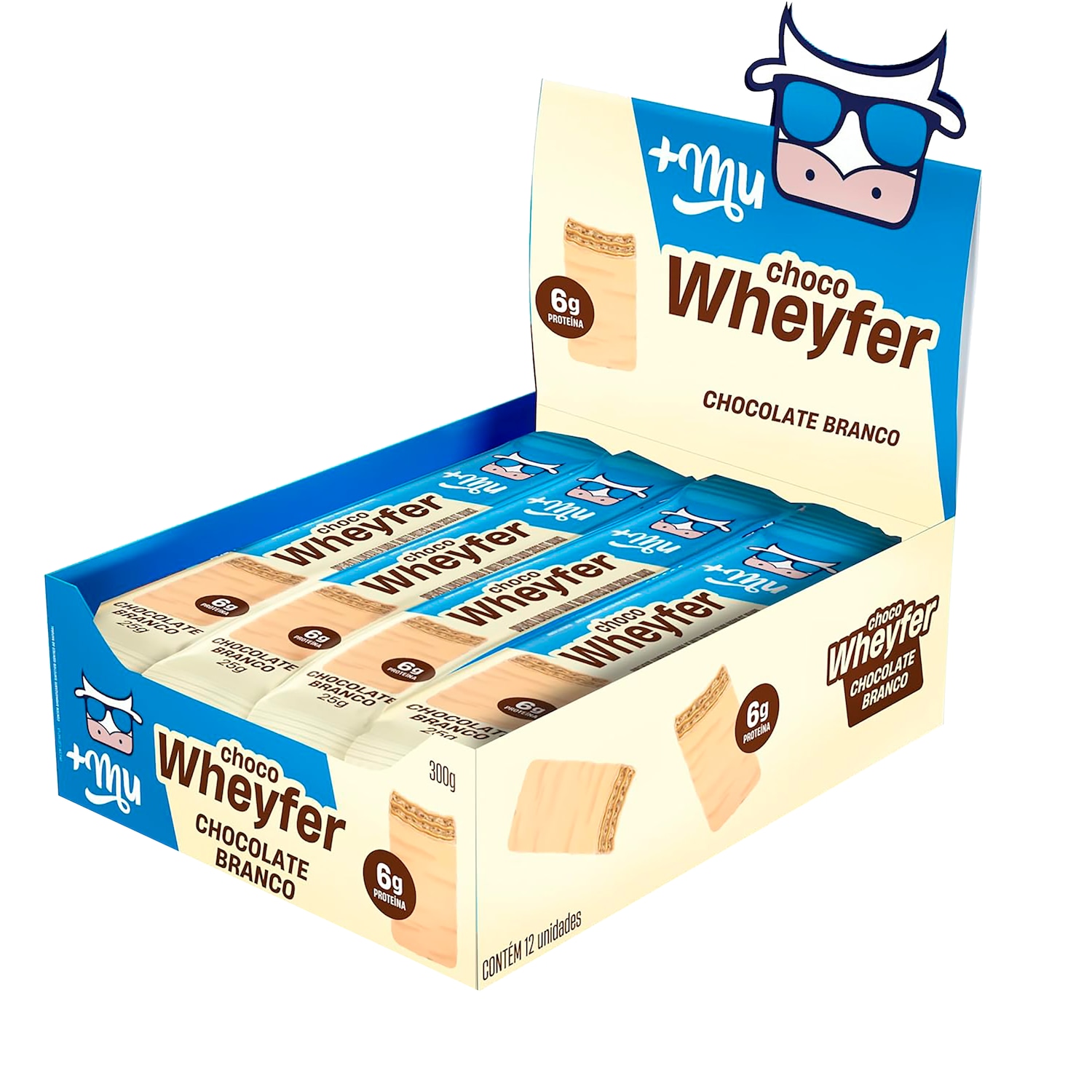 Caixa MU Chocowheyfer Chocolate Branco com 12 Unidades - Foto 1