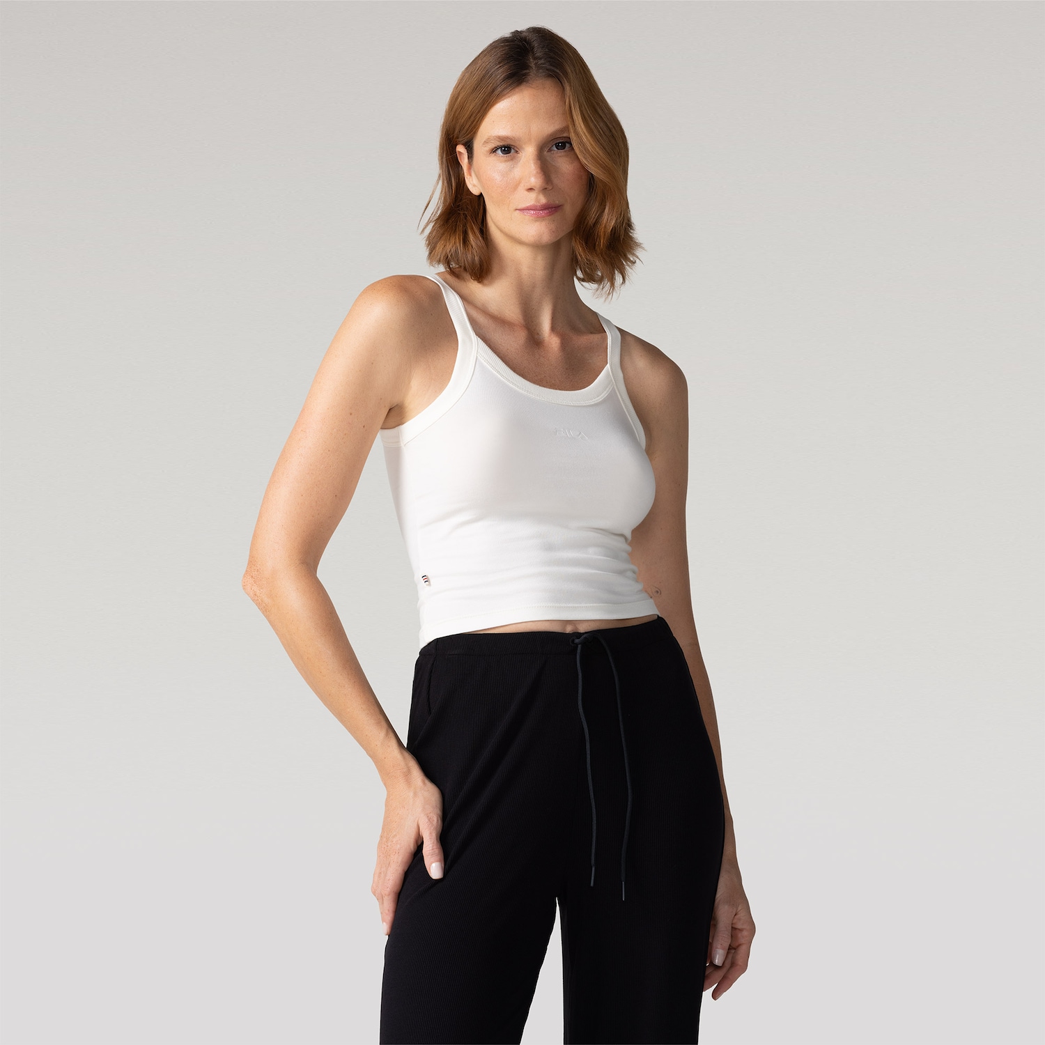 Camiseta Regata Fila Ribbed Letter Feminina - Foto 1