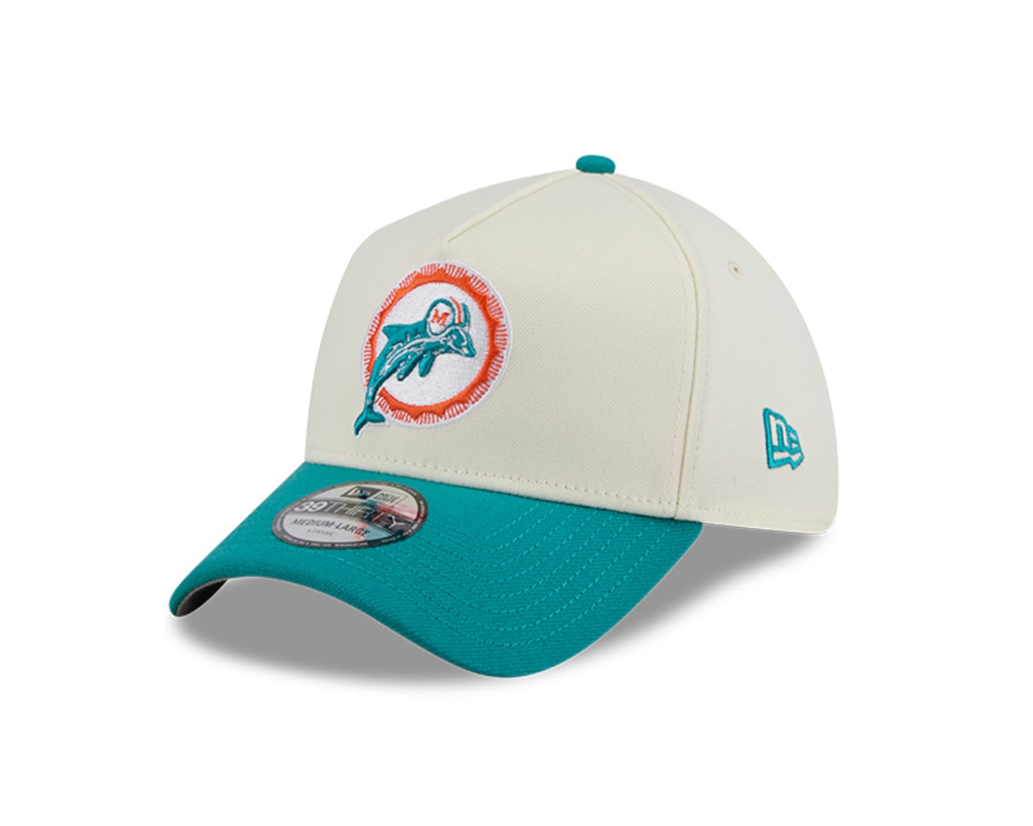 Boné Unissex New Era NFL 39THIRTY Miami Dolphins Aba Curva - Foto 1