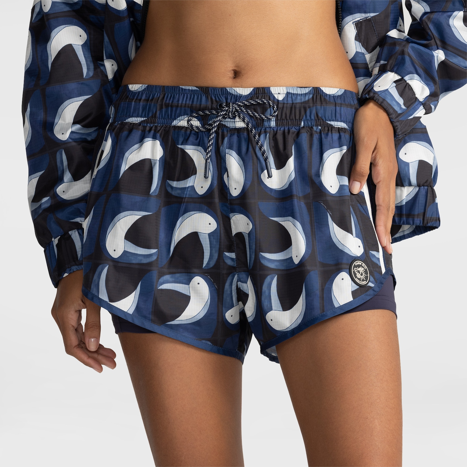 Shorts Farm Nylon Tuca Tropical Feminino - Foto 1