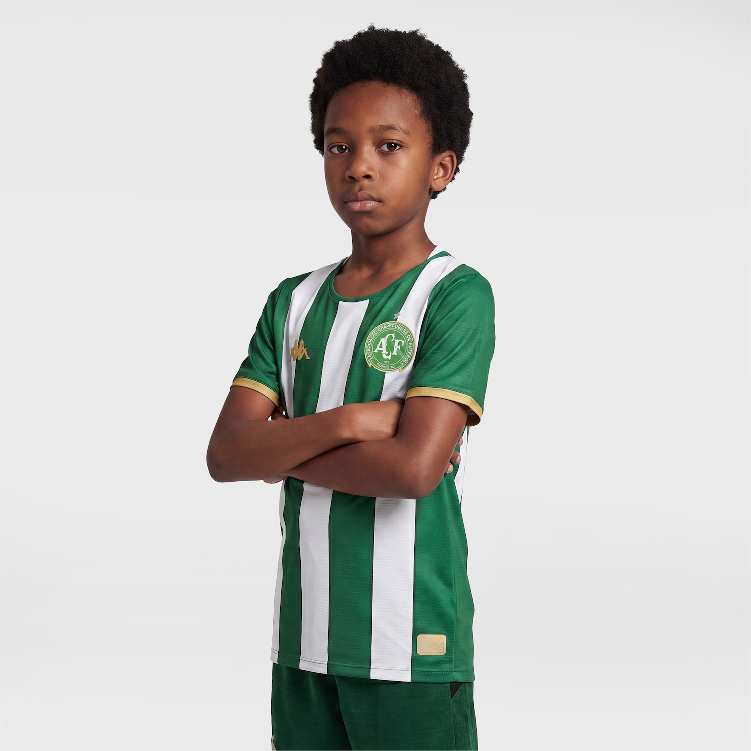 Camisa da Chapecoense I 26/27 Kappa Torcedor Infantil - Foto 1