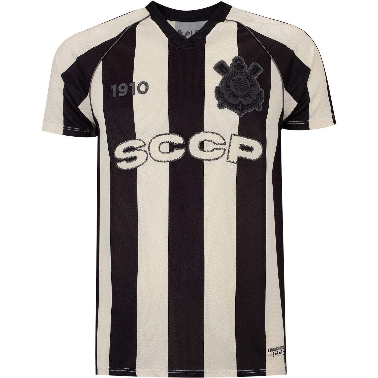 Camisa do Corinthians Listrada Raglan Masculina - Foto 1