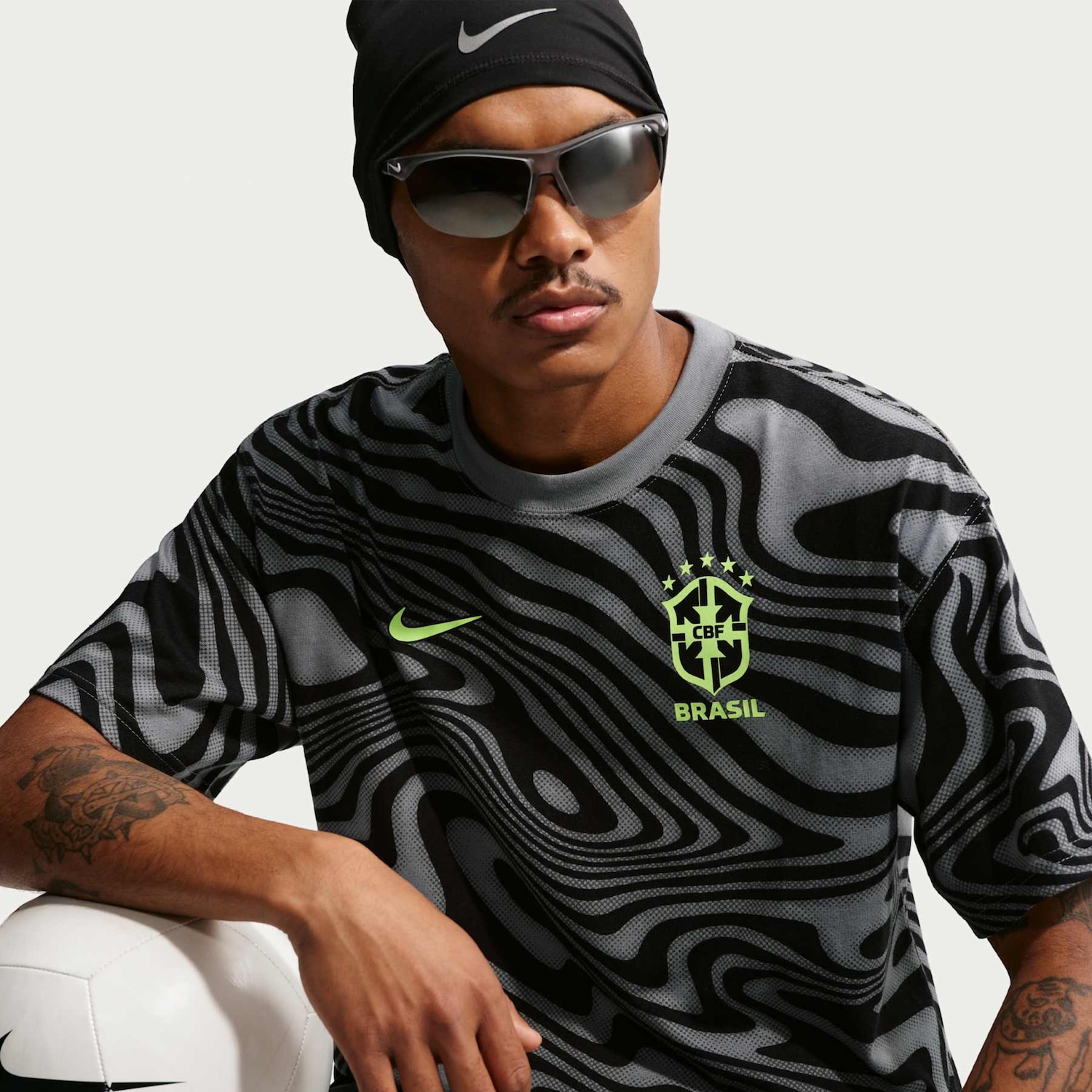 Camiseta Brasil Nike AOP Masculina - Foto 4