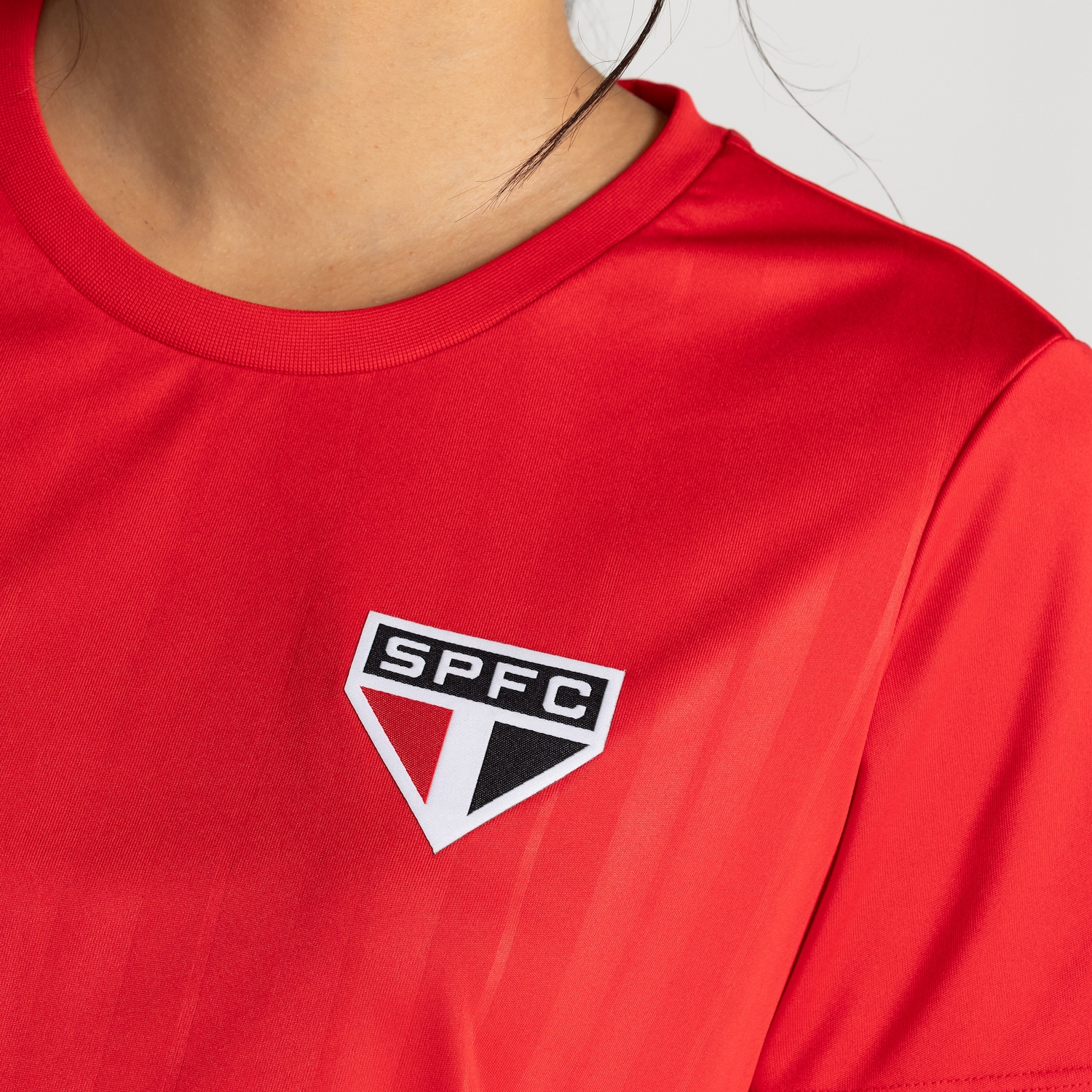 Camisa do São Paulo Embossed Feminina - Foto 4