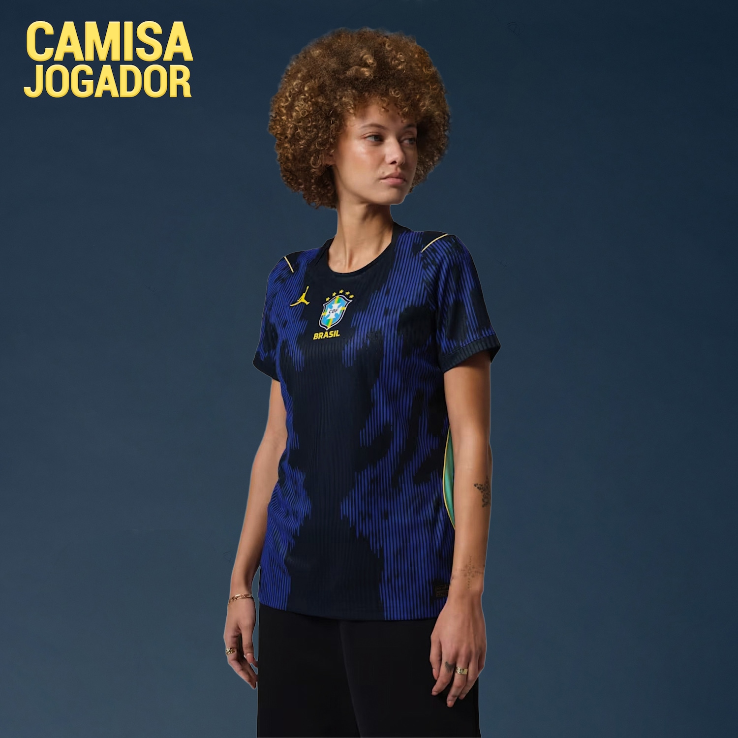 Camisa Brasil Nike Jordan II 2026/27 Jogador Feminina - Foto 1