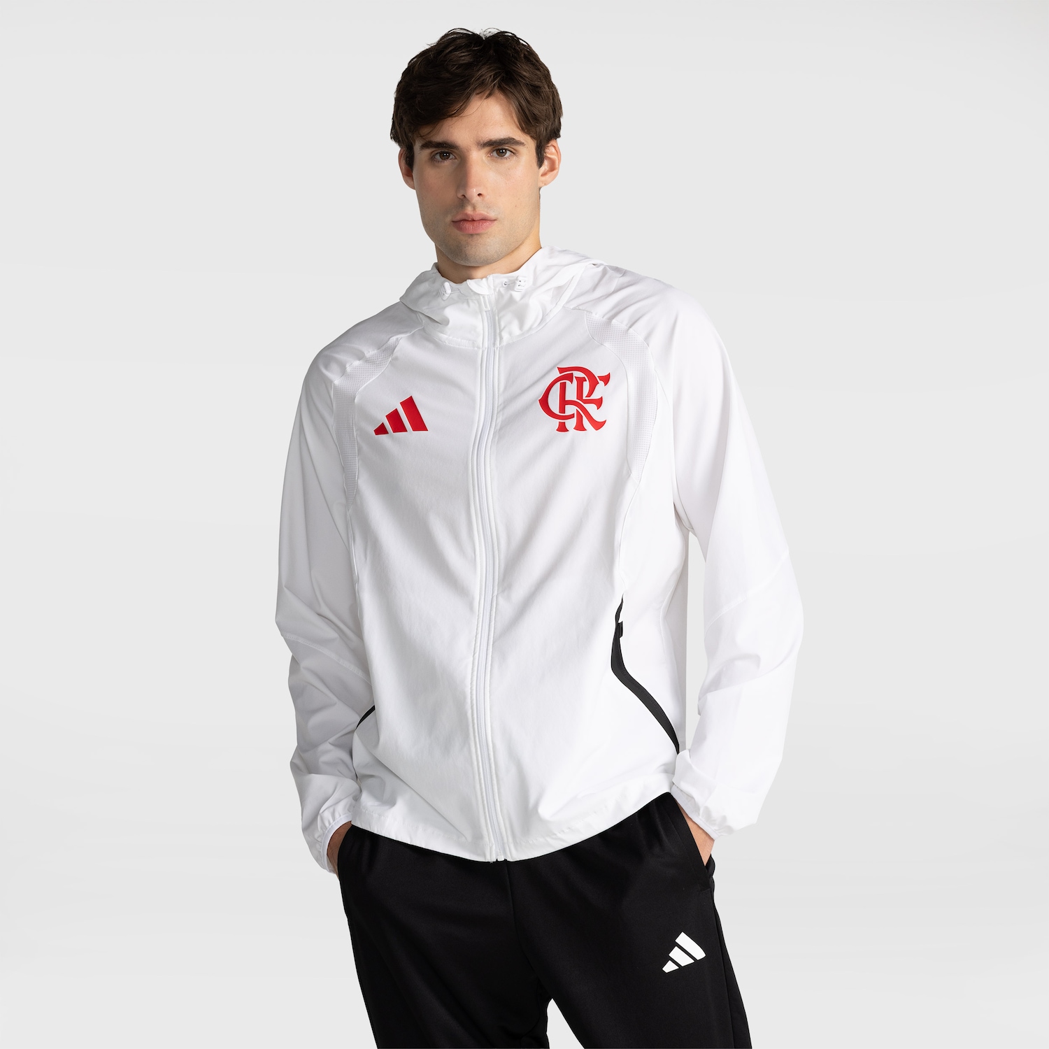 Jaqueta Corta Vento do Flamengo 2026 adidas TT Masculina - Foto 1