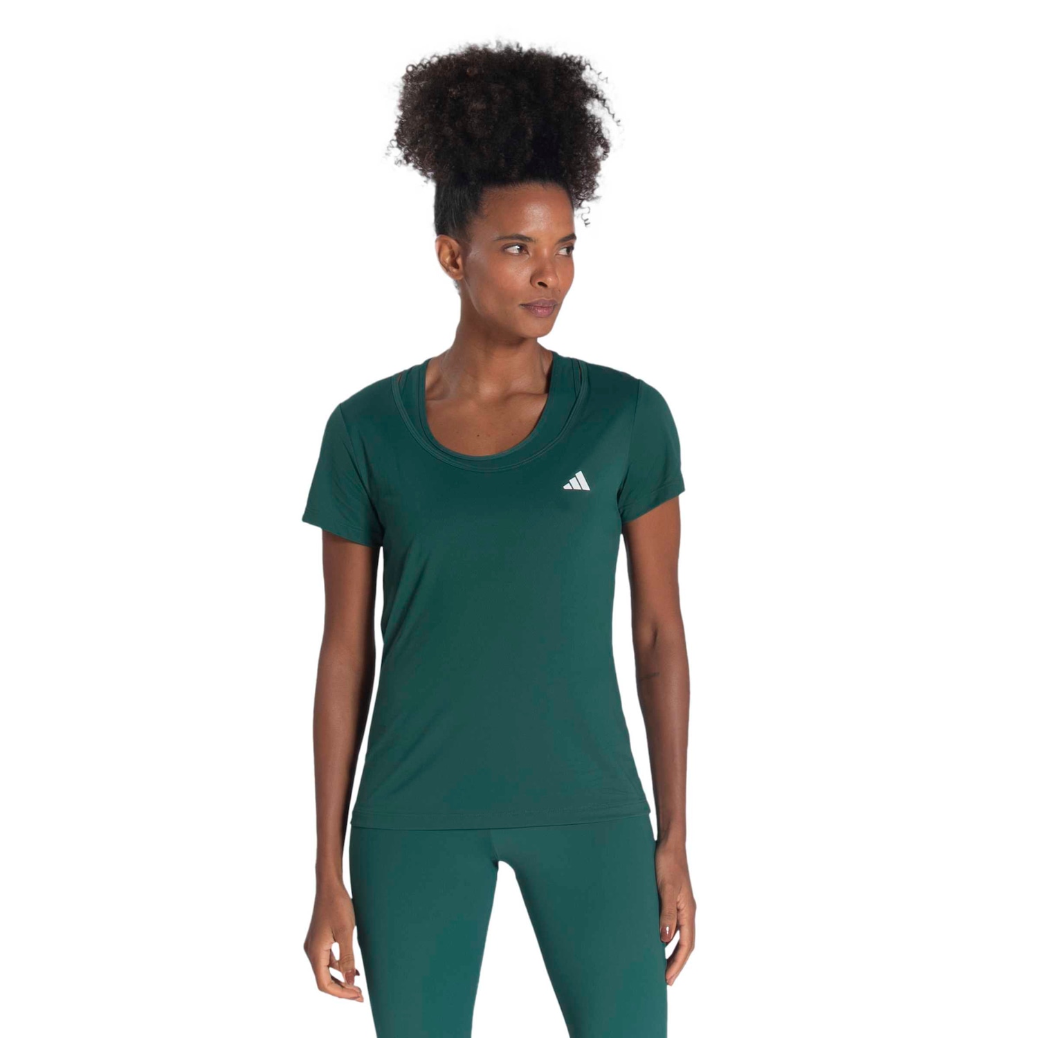 Camiseta Ess Polyamide Cutout adidas Feminino - Foto 1