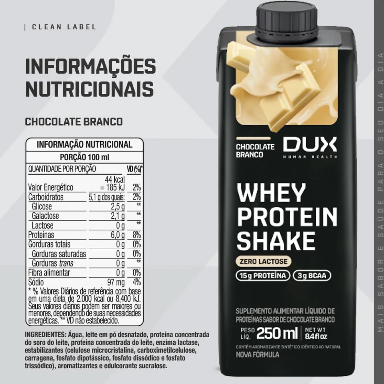 Shake Dux Nutrition Chocolate Branco - Foto 2