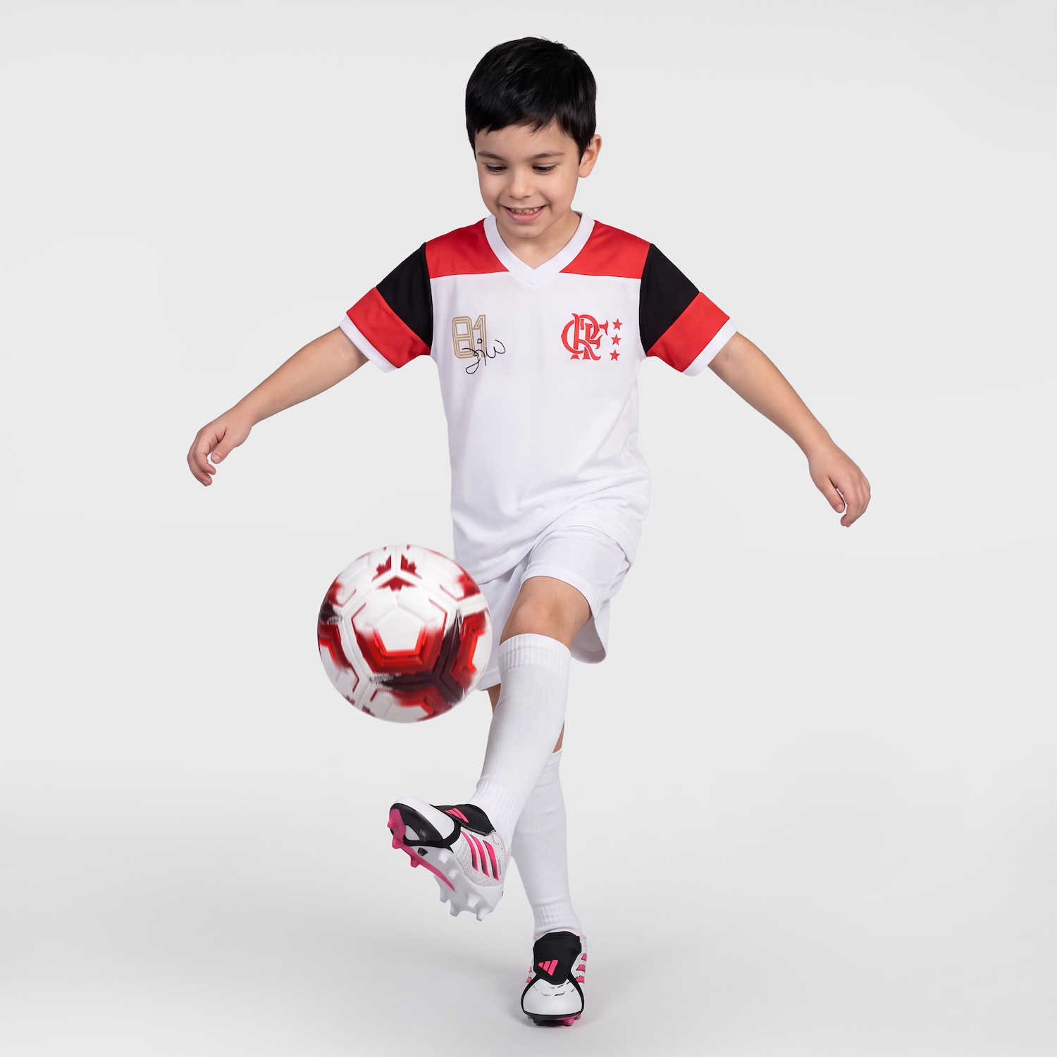 Camisa do Flamengo Zico Braziline Premium Infantil - Foto 3