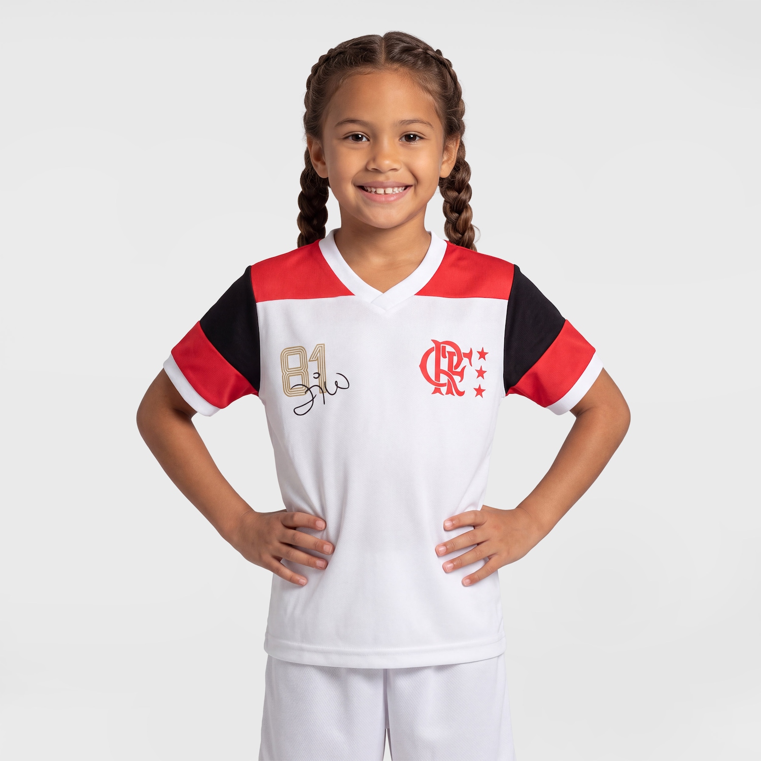 Camisa do Flamengo Zico Braziline Premium Infantil - Foto 4
