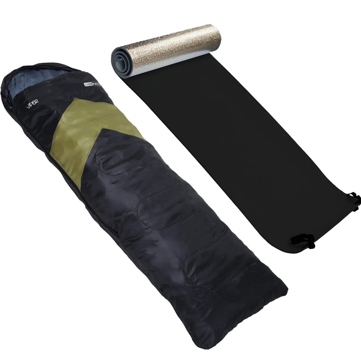 Saco de Dormir Viper Verde e Isolante Térmico Nautika Aluminizado - Foto 1
