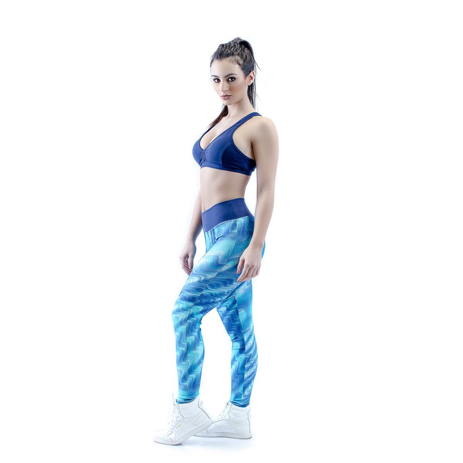 Calça Legging Cajafit Waves - Feminina - Foto 4