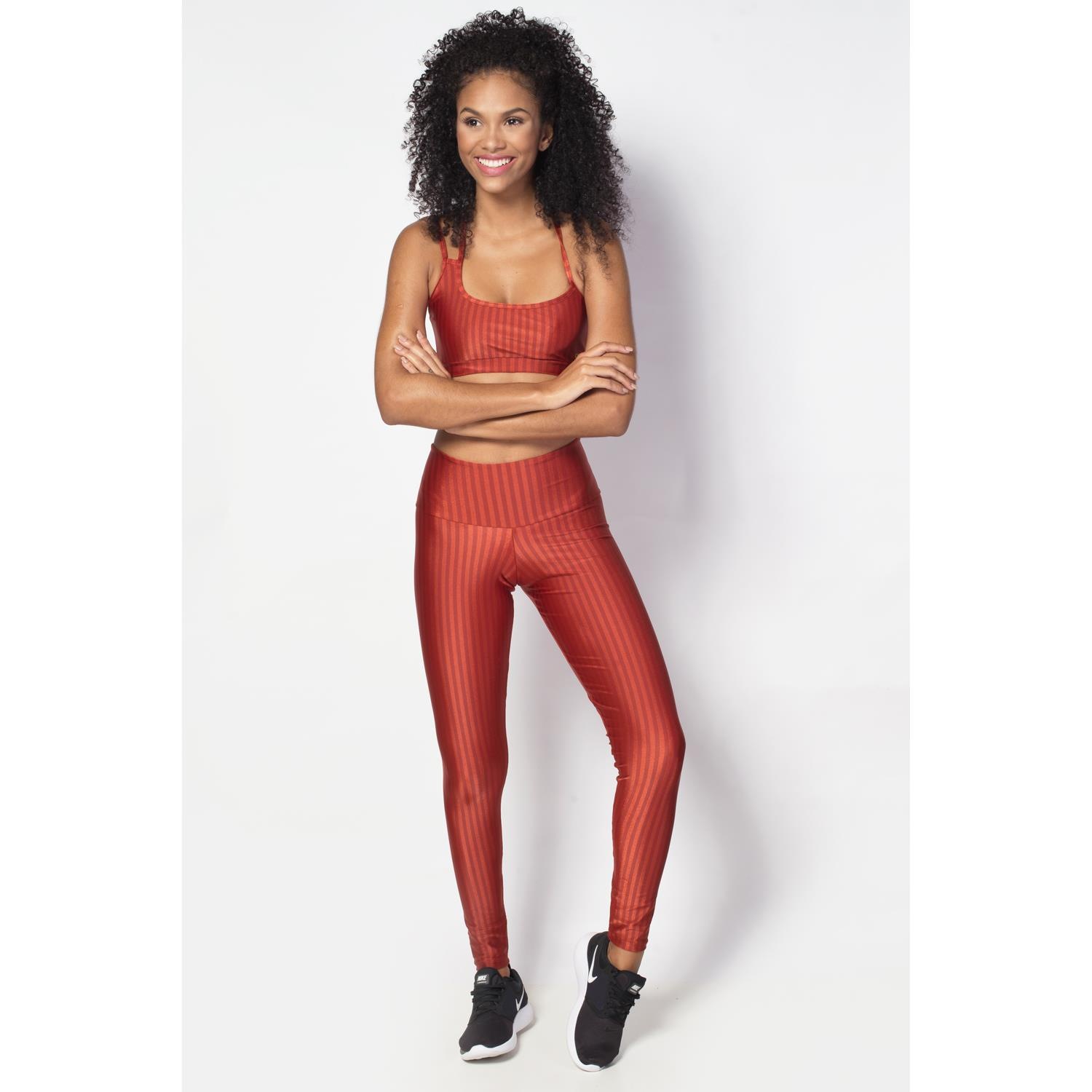 Calça Legging CCM Fitness Marcelle Liquor - Feminina - Foto 1
