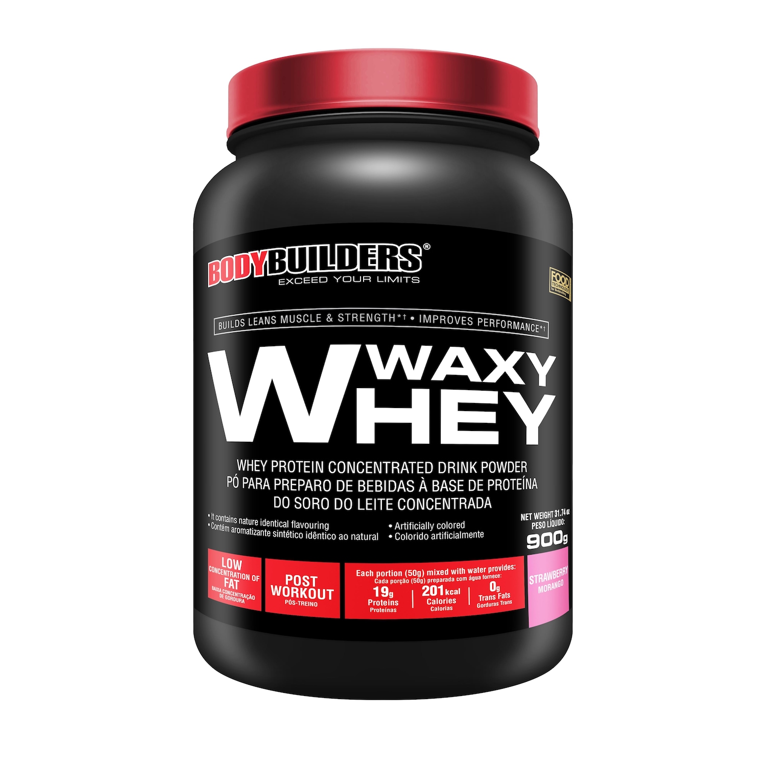 Waxy Whey Protein Bodybuilders - Morango - 900g - Foto 1