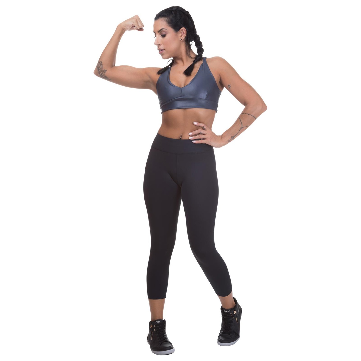 Calça Legging Miss Blessed Capri Suplex - Feminina - Foto 2