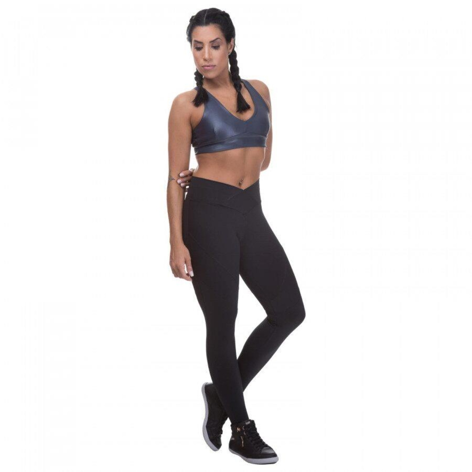 Calça Legging Miss Blessed Transpassada - Feminina - Foto 3