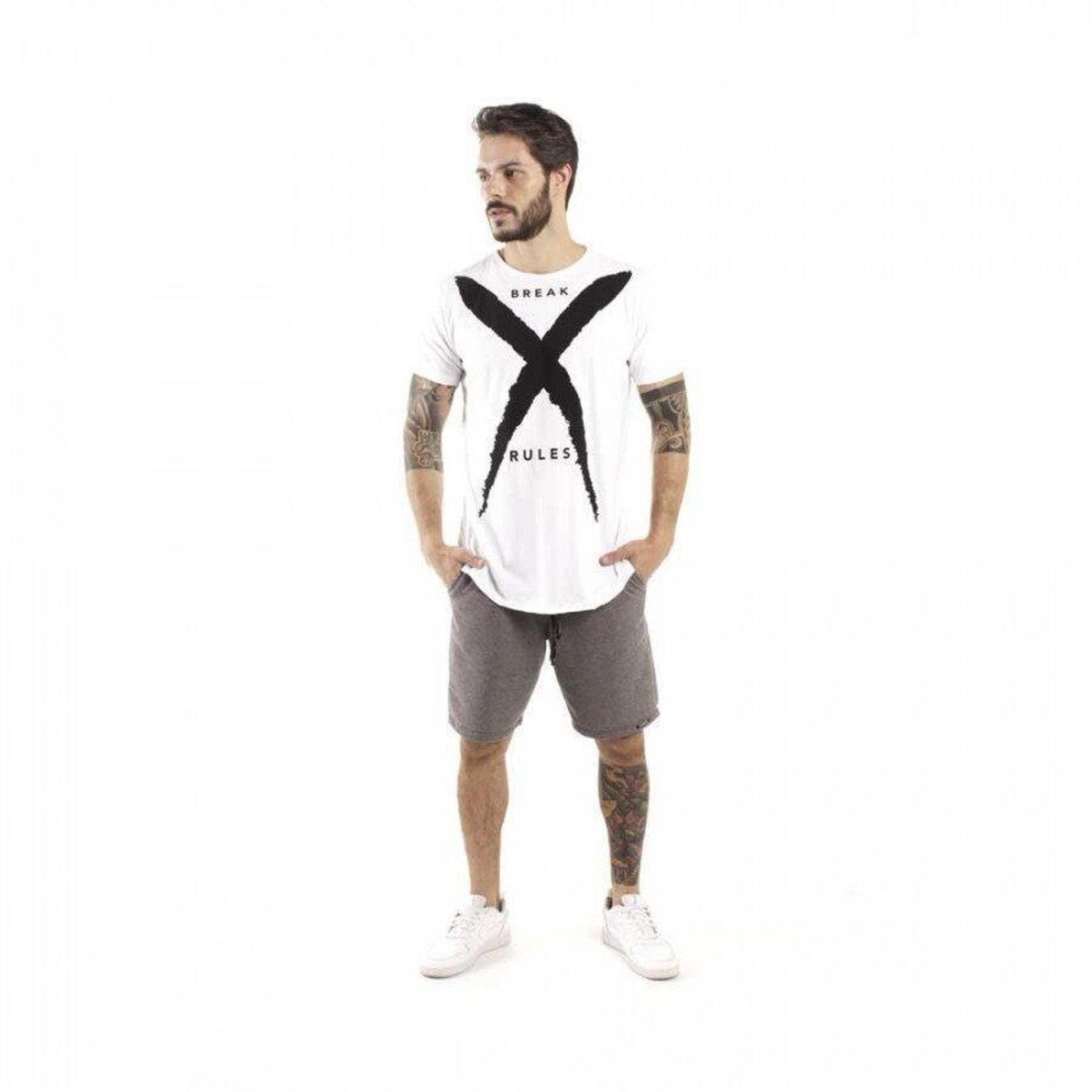 Bermuda Brohood Moletom Xadrez - Masculina - Foto 4
