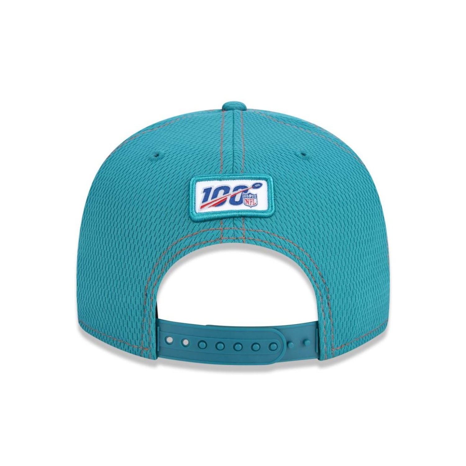 Boné Aba Reta New Era 9Fifty On-Field Coleção Sideline NFL Miami Dolphins - Ajustável- Adulto - Foto 4