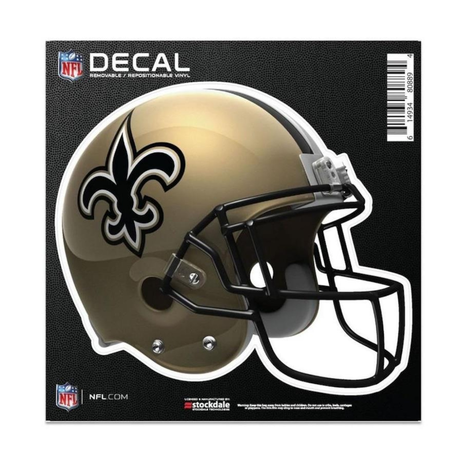 Adesivo All Surface Capacete NFL New Orleans Saints - Foto 1