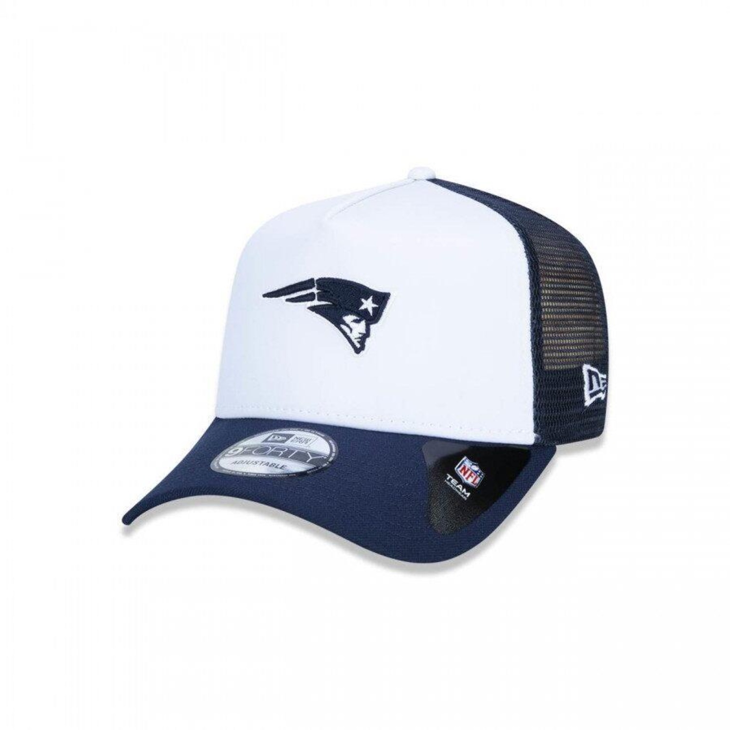 Boné Aba Curva New Era 9Forty A-Frame Trucker NFL Patriots 90S Continues - Snapback - Adulto - Foto 1